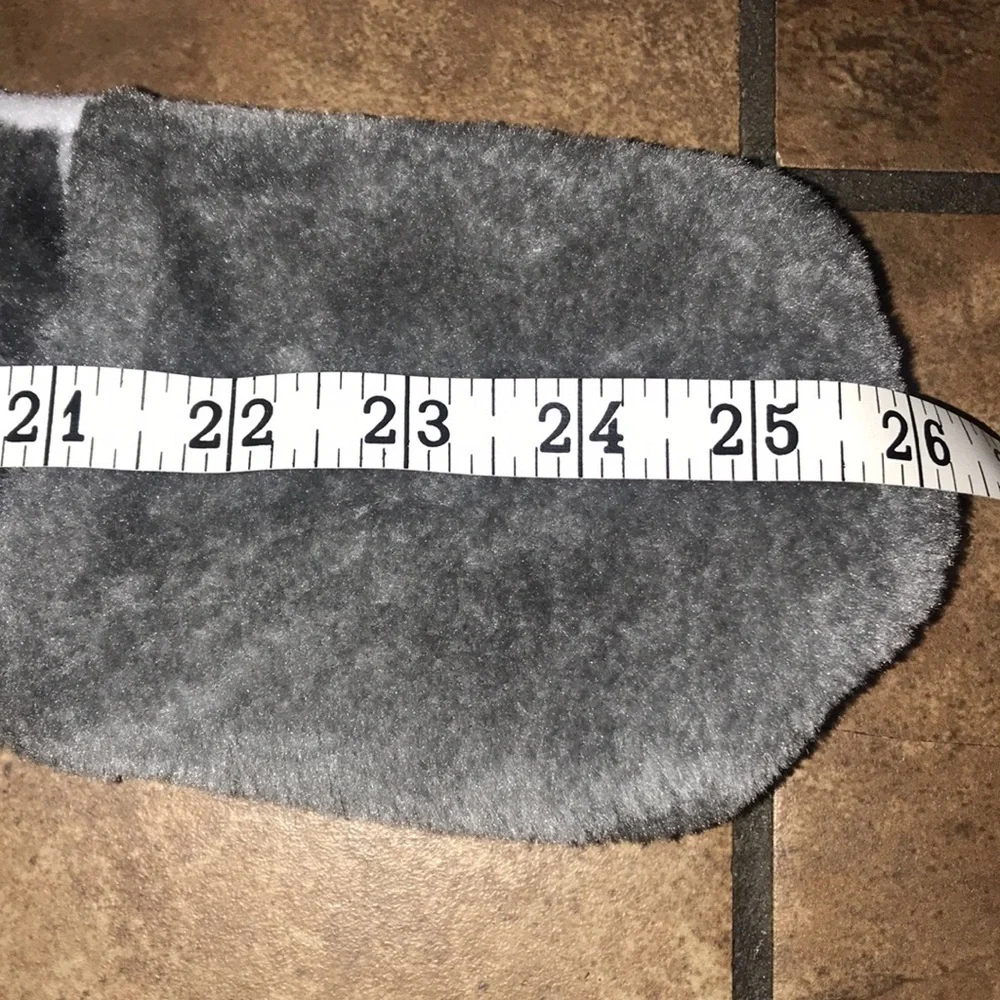 Gray Wolf Plush Hat with Paws